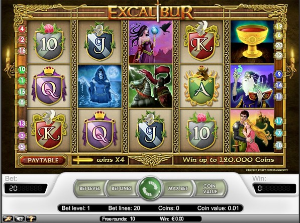 Herný automat Excalibur